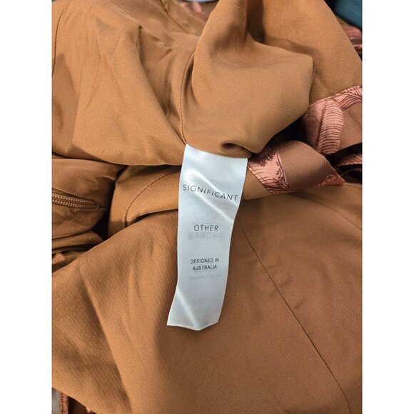 Significant Other Soller Pleated Cutout Botanical Print Ruffle V Neck Maxi Dress - Picture 11 of 13